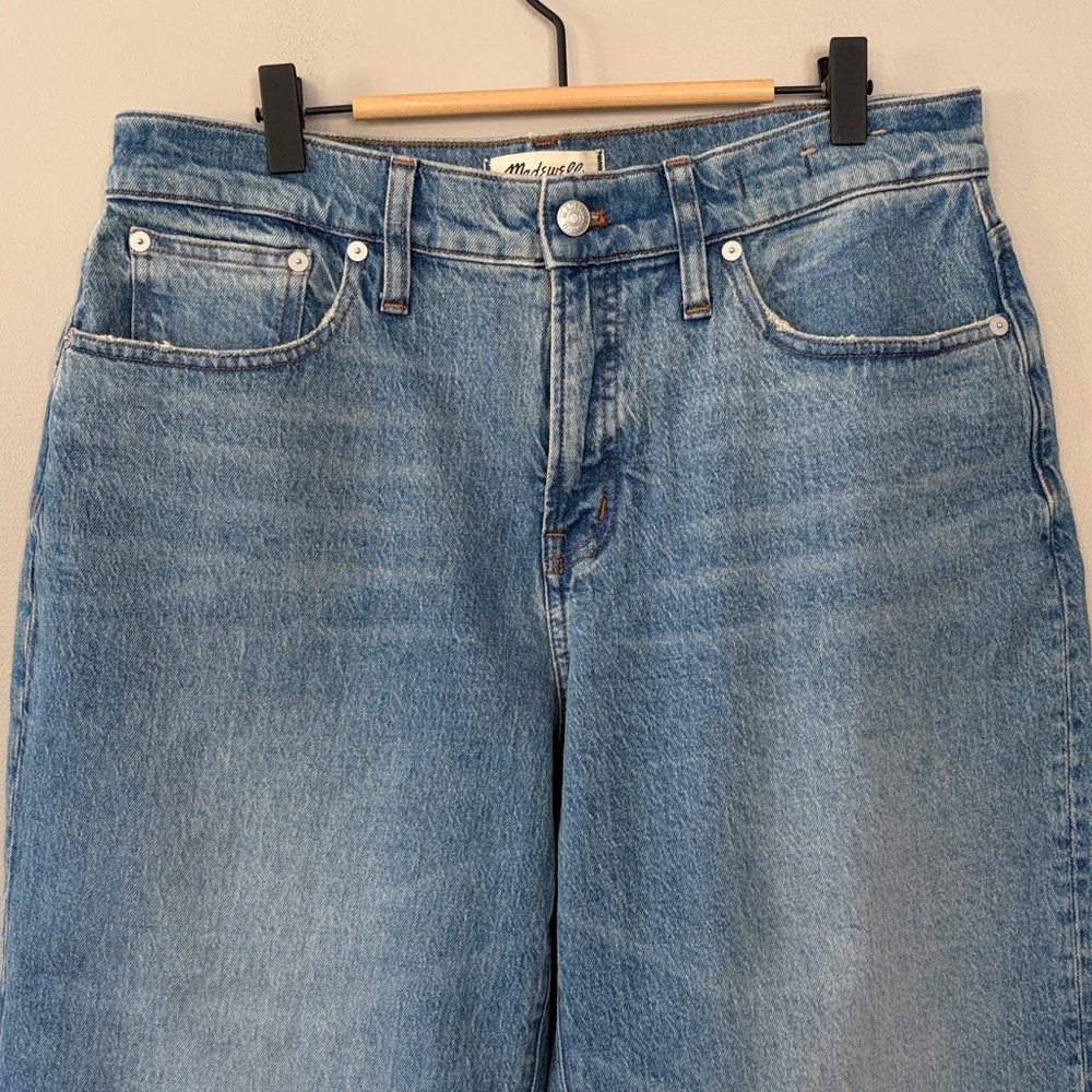 Madewell The Perfect Vintage Wide‎ Leg Jean Size 30P Blue Denim - Picture 5 of 13